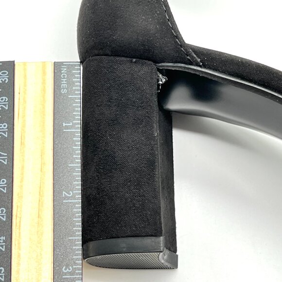Chinese Laundry Womens‎ Size 6 Black Microsuede Heels Dress Sandals Shoes - Picture 13 of 14